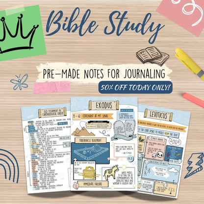 Pre - Made Bible Journaling Note Cards